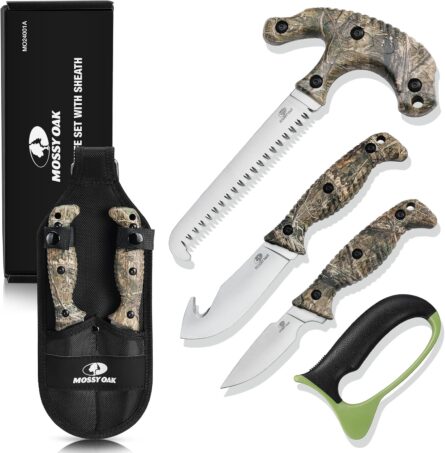 mossy oak field dressing kit with gut hook skinner set mega blades