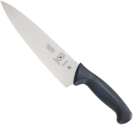 8 inch chef’s knife millennia black handle japanese steel | mega blades