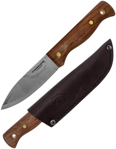 high carbon steel fixed blade knife with walnut handle | mega blades