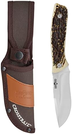 drop point hunting knife with 420 stainless steel blade | mega blades