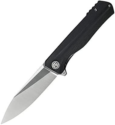 g10 handle d2 steel flipper folding knife for camping & edc | mega blades
