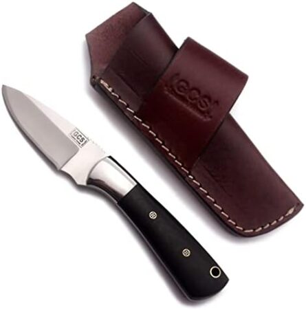 handmade d2 survival knife with leather sheath | mega blades
