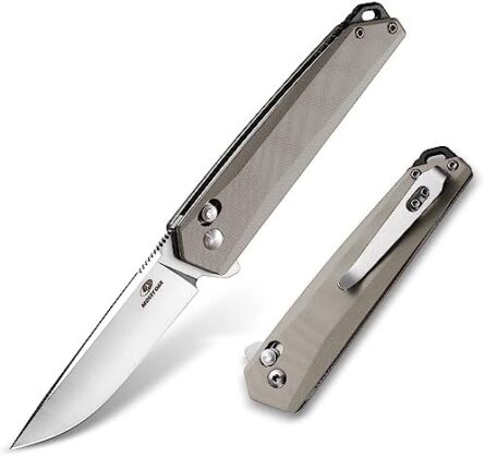 folding pocket knife with belt clip for outdoor use | mega blades
