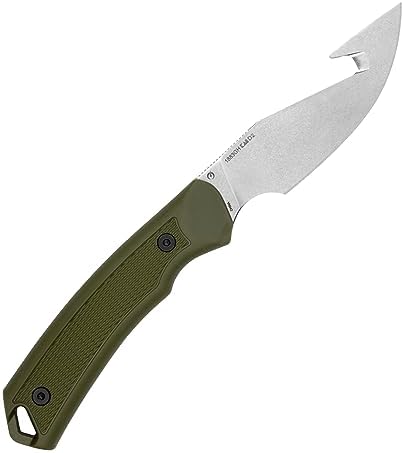 skinner gut hook fixed blade knife 3.9" drop point | mega blades