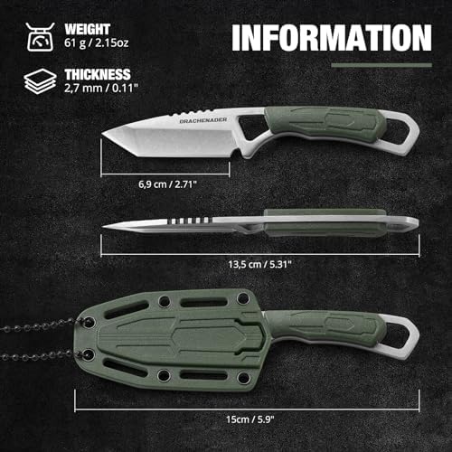 neck knife tanto mini fixed blade for outdoor survival | mega blades neck knife tanto mini fixed blade for outdoor survival | mega blades