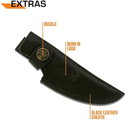 fixed blade knife stainless steel jig bone & wood handle | mega blades fixed blade knife stainless steel jig bone & wood handle | mega blades