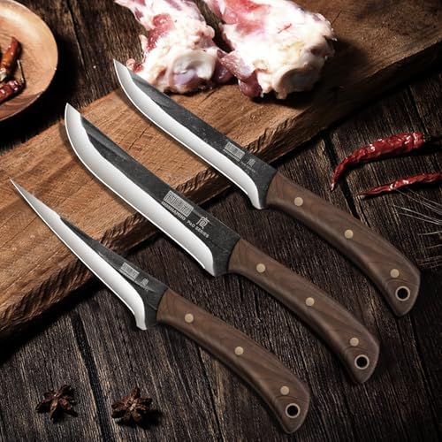 butcher knife set 3 piece, high carbon stainless steel blades | mega blades butcher knife set 3 piece, high carbon stainless steel blades | mega blades