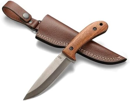 9 inch scandi edc knife – s30v steel walnut handle | mega blades