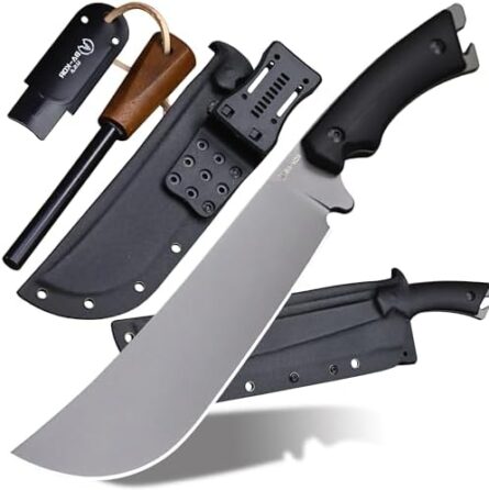 full tang survival machete with fire starter | mega blades