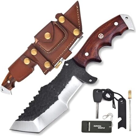 spring steel hunting knife fixed blade | mega blades