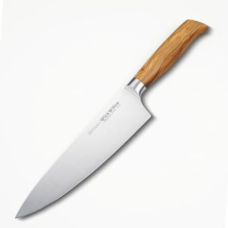 8 inch chef knife – swedish steel with olive wood handle | mega blades