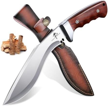 full tang kukri knife with sheath for camping outdoors | mega blades