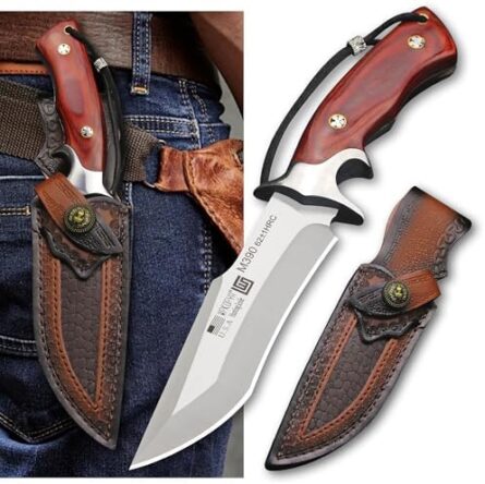 fixed hunting knife with scabbard tactical | mega blades