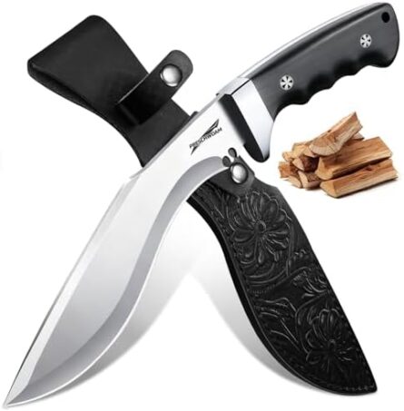 full tang survival knife d2 kukri camping bushcraft | mega blades