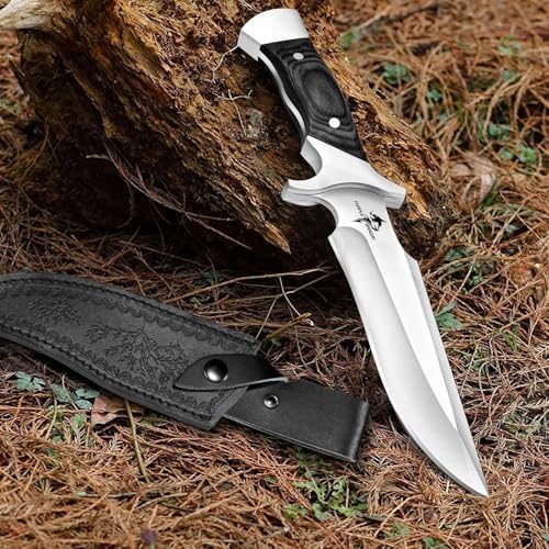fixed blade knife with sheath 6 inch 440c steel bushcraft | mega blades fixed blade knife with sheath 6 inch 440c steel bushcraft | mega blades