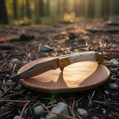 folding survival knife – ebony & camel bone handle | mega blades folding survival knife – ebony & camel bone handle | mega blades