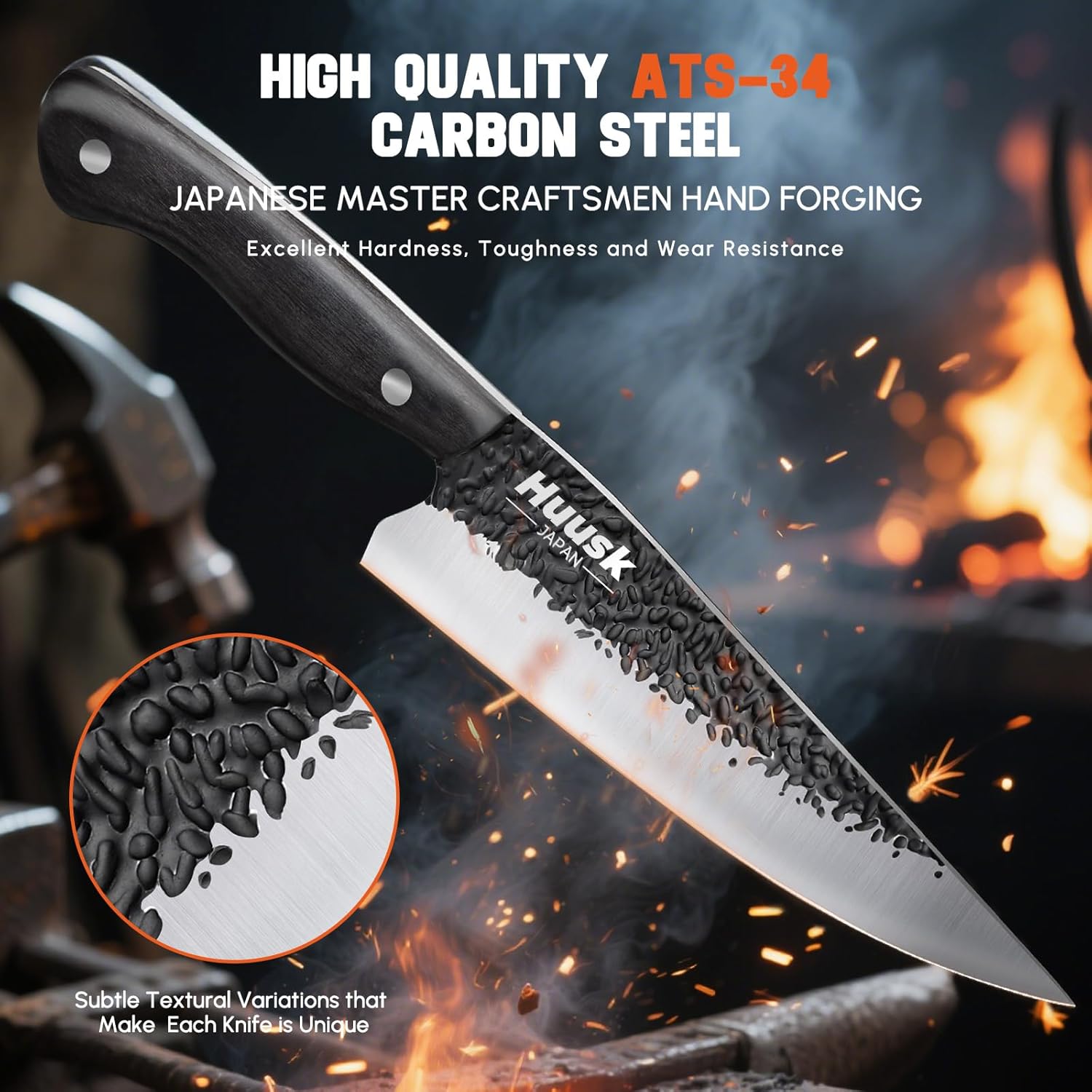 huusk japanese chef knife set hand forged carbon steel mega blades huusk japanese chef knife set hand forged carbon steel mega blades