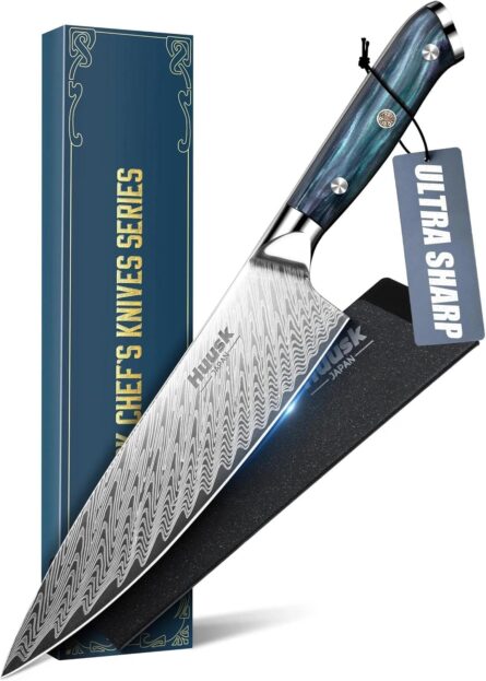 japanese chef knife 8 inch – high carbon stainless steel blade mega blades