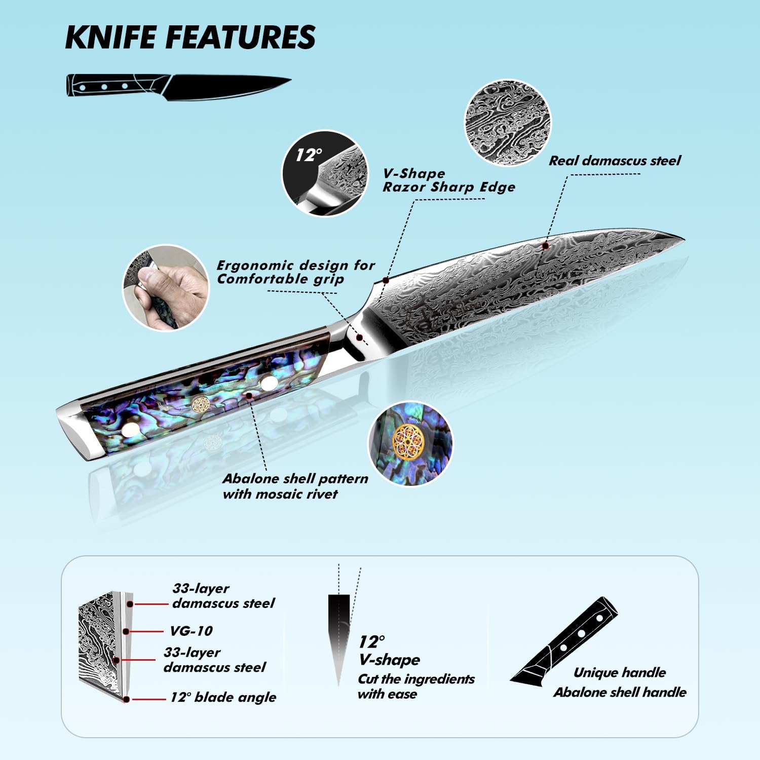 damascus chef knife 5 inch vg10 steel utility knife mega blades damascus chef knife 5 inch vg10 steel utility knife mega blades