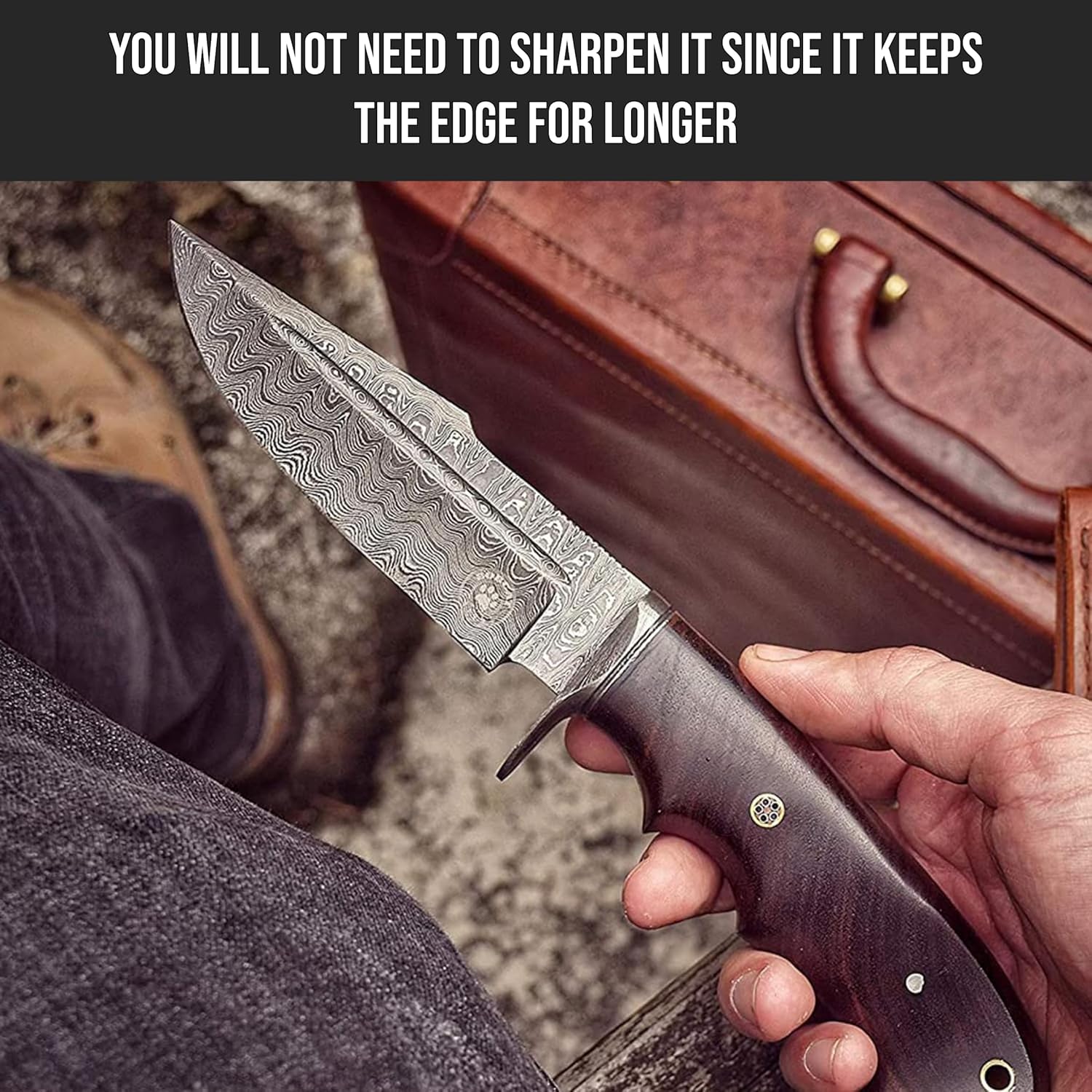 bigcat roar damascus knife 10" fixed blade for hunting & camping mega blades bigcat roar damascus knife 10" fixed blade for hunting & camping mega blades