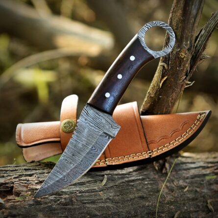 custom handmade damascus steel knife with rosewood handle mega blades