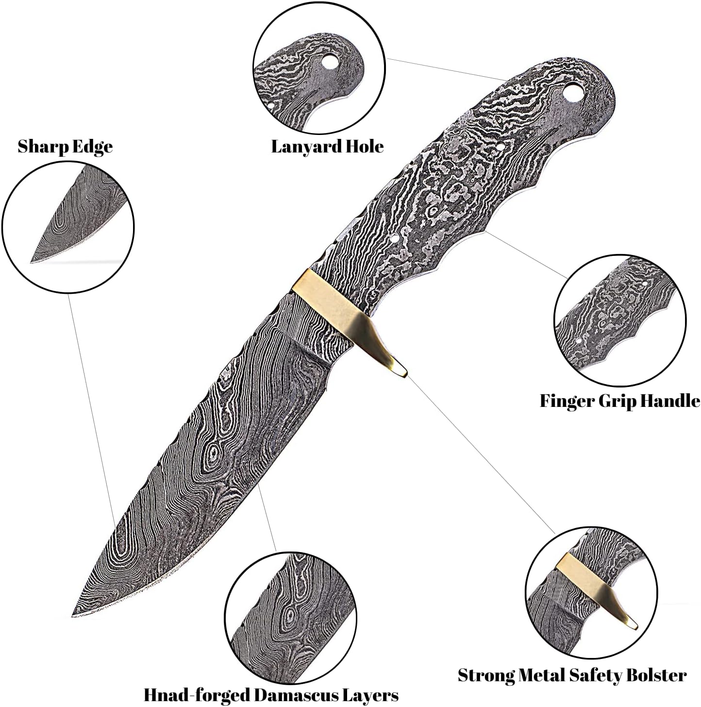 damascus hunting knife blank 9 inch full tang blade for diy mega blades damascus hunting knife blank 9 inch full tang blade for diy mega blades