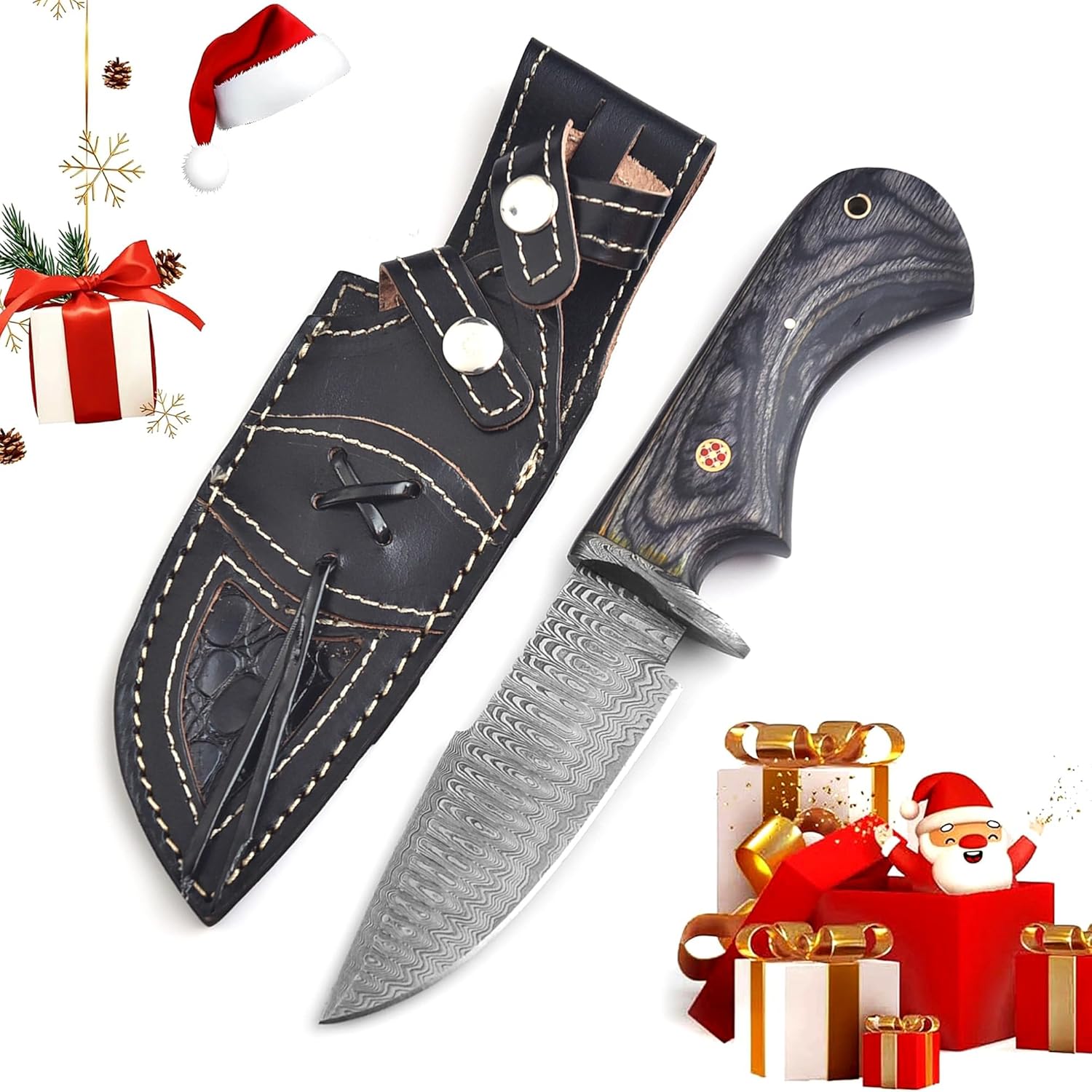 damascus hunting knife – 10" handmade fixed blade knife mega blades damascus hunting knife – 10" handmade fixed blade knife mega blades