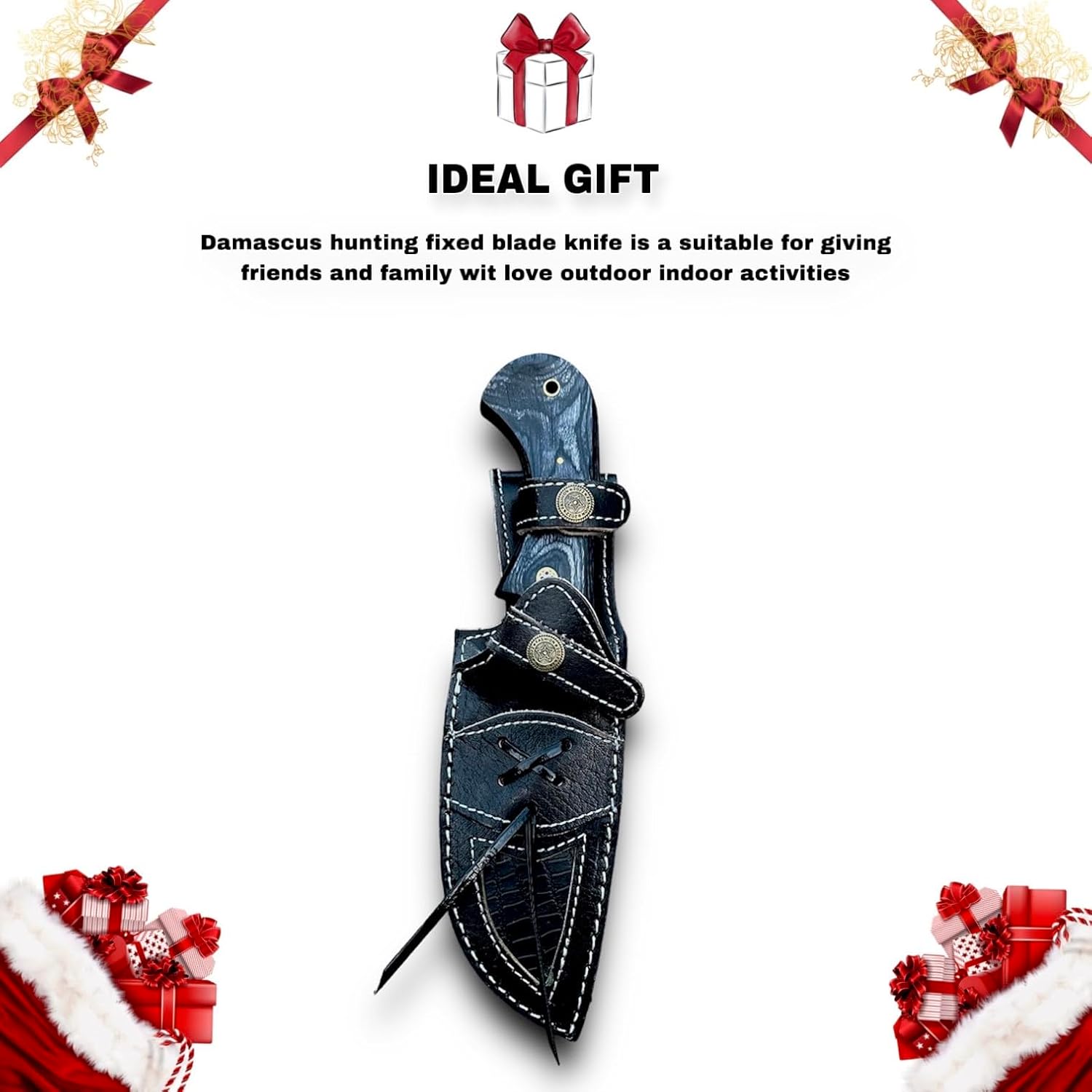 damascus hunting knife – 10" handmade fixed blade knife mega blades damascus hunting knife – 10" handmade fixed blade knife mega blades