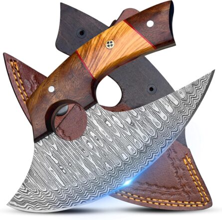 damascus ulu knife – handmade full tang alaska chef knife mega blades