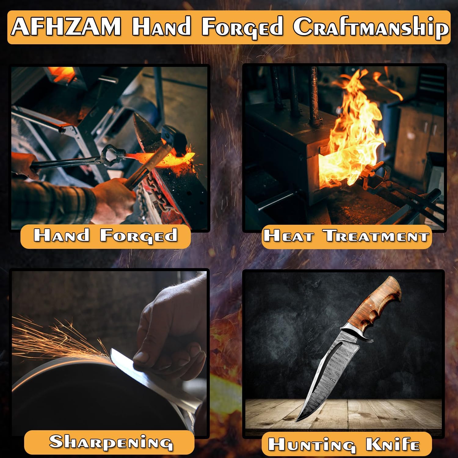 damascus hunting knife – handmade full tang outdoor knife mega blades damascus hunting knife – handmade full tang outdoor knife mega blades