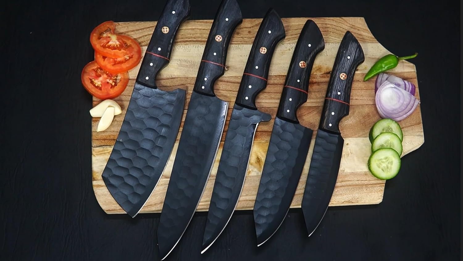 damascus knife set 5 pcs handmade kitchen knives with roll bag mega blades damascus knife set 5 pcs handmade kitchen knives with roll bag mega blades