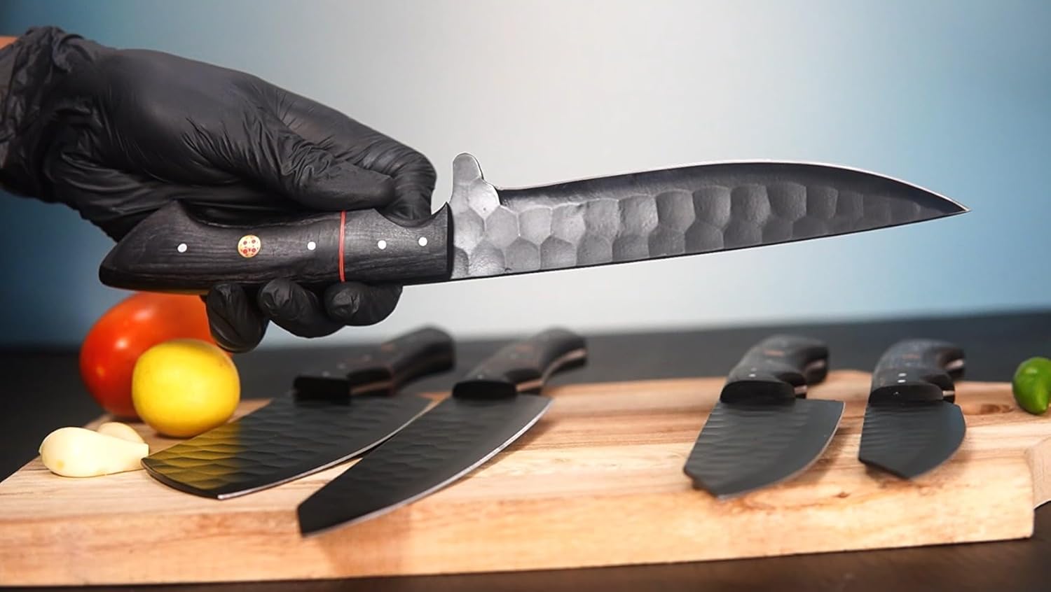 damascus knife set 5 pcs handmade kitchen knives with roll bag mega blades damascus knife set 5 pcs handmade kitchen knives with roll bag mega blades