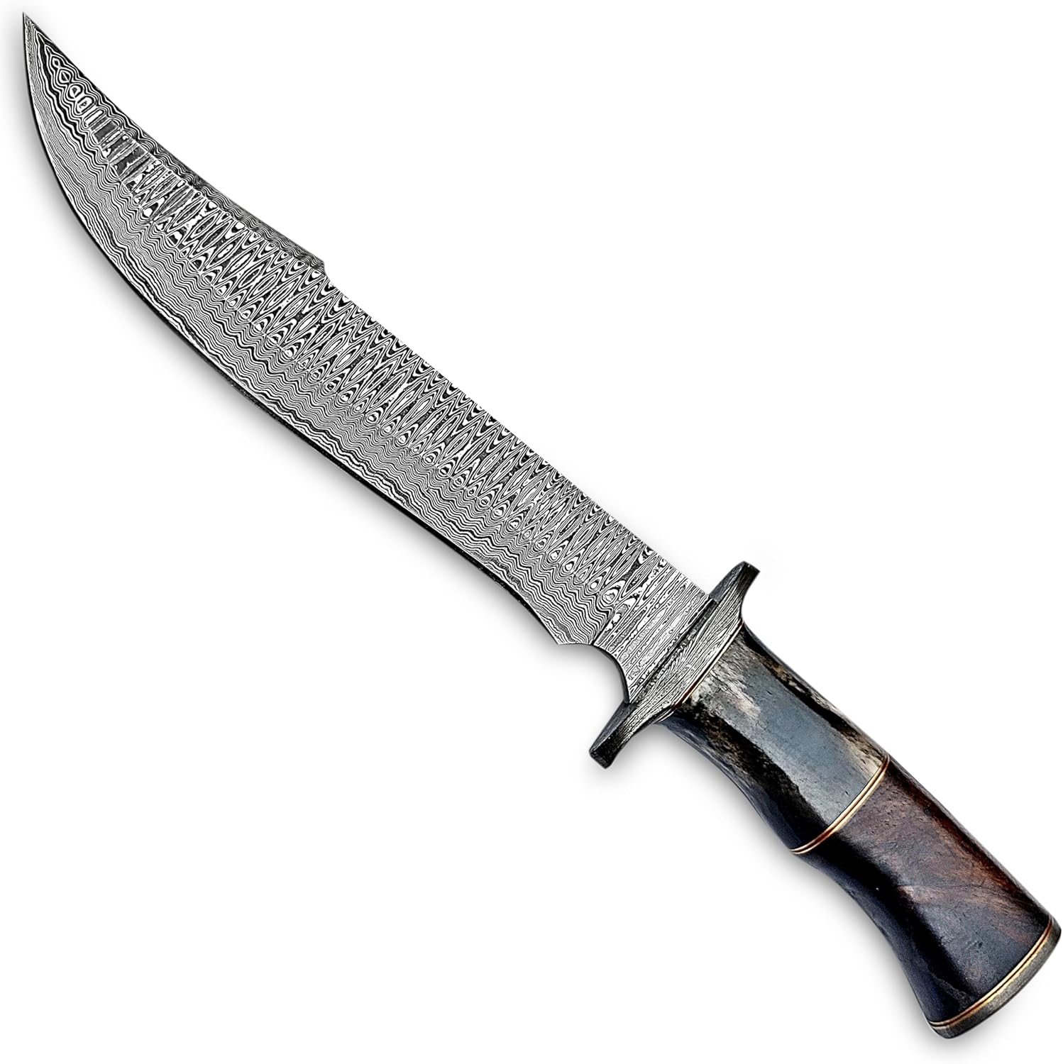 damascus bowie knife 15 inch full tang hunting camping knife mega blades damascus bowie knife 15 inch full tang hunting camping knife mega blades