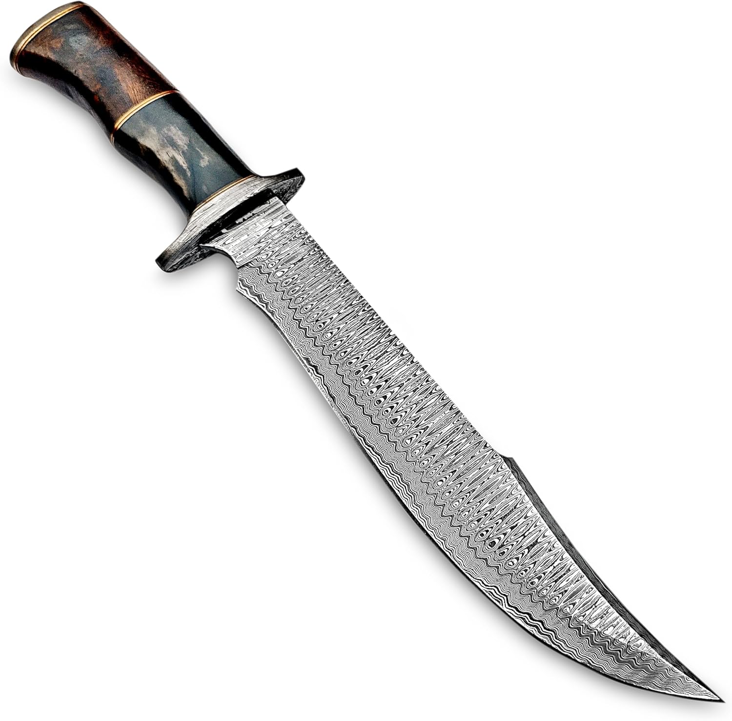 damascus bowie knife 15 inch full tang hunting camping knife mega blades damascus bowie knife 15 inch full tang hunting camping knife mega blades