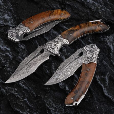 vg10 damascus folding knife – handmade japanese pocket knife mega blades