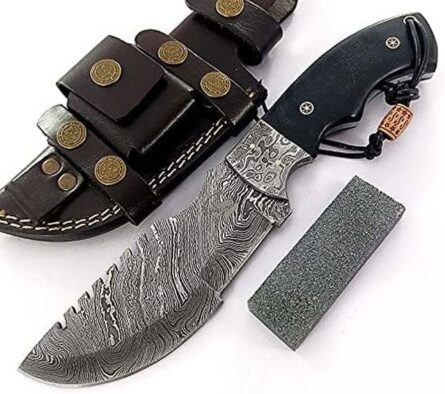 damascus tracker knife – handmade full tang bw 4141 mega blades