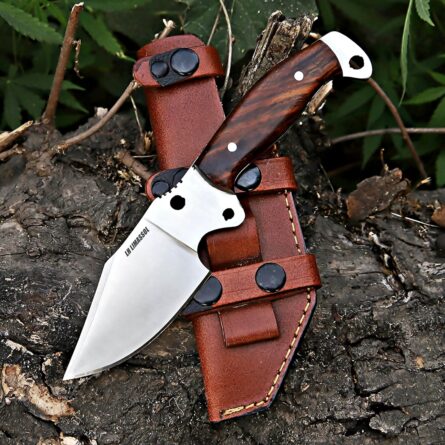 damascus knife fixed blade hunting knife with sheath mega blades