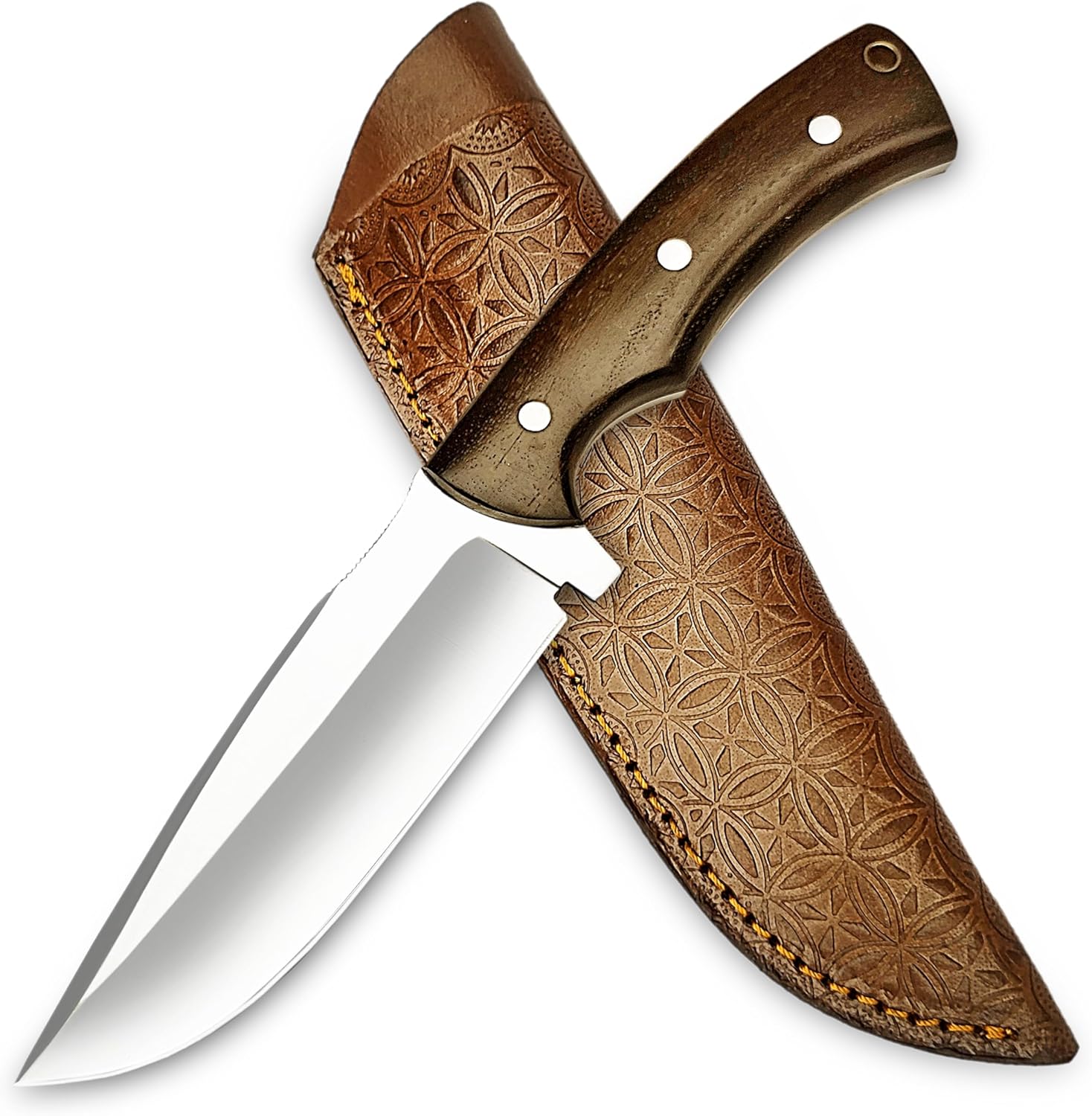 d2 steel hunting knife fixed blade with leather sheath mega blades d2 steel hunting knife fixed blade with leather sheath mega blades