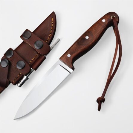 d2 steel hunting knife 10” full tang fixed blade with sheath mega blades