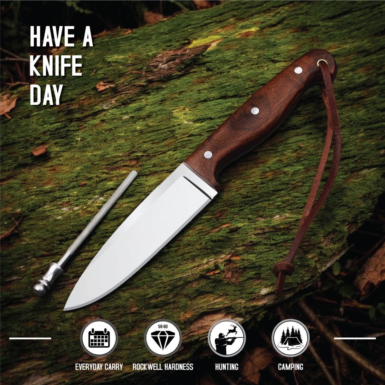 d2 steel hunting knife 10” full tang fixed blade with sheath mega blades d2 steel hunting knife 10” full tang fixed blade with sheath mega blades