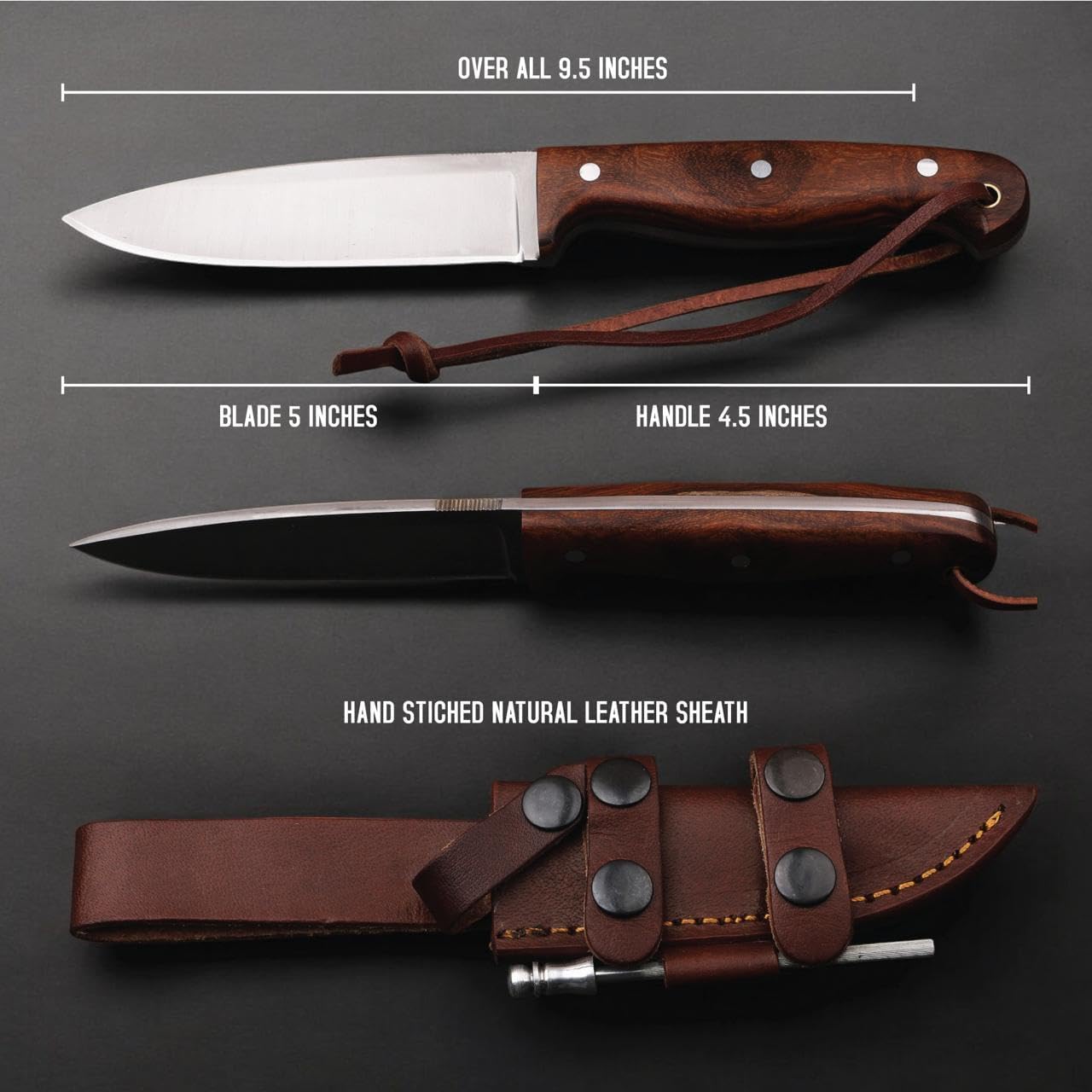 d2 steel hunting knife 10” full tang fixed blade with sheath mega blades d2 steel hunting knife 10” full tang fixed blade with sheath mega blades