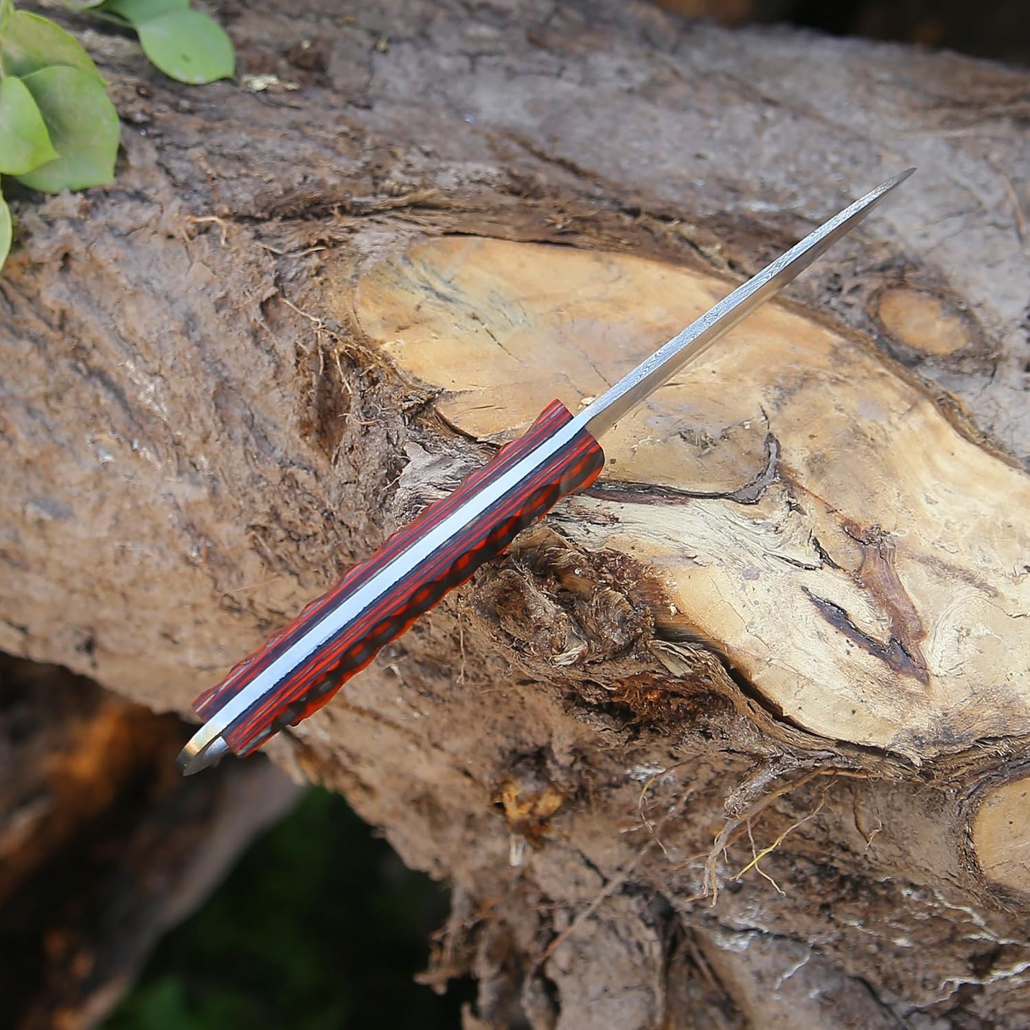 damascus hunting knife – full tang tracker knife with sheath mega blades damascus hunting knife – full tang tracker knife with sheath mega blades