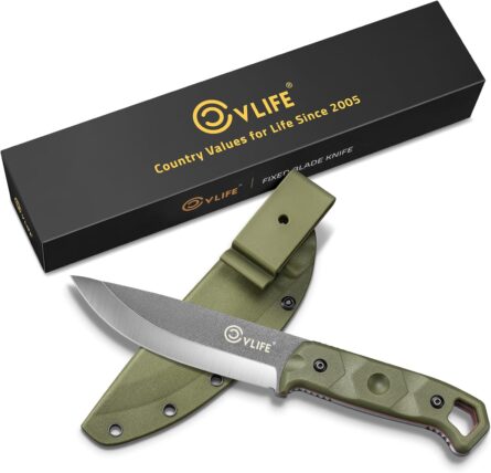 d2 steel knife – cvlife full tang fixed blade survival knife mega blades