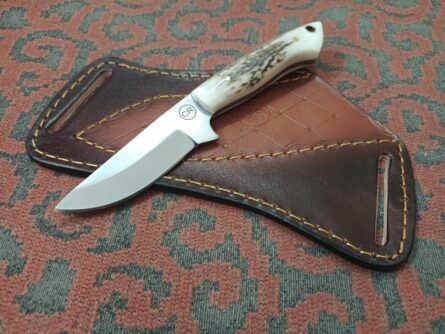 damascus knife – handmade full tang cowboy skinner hunting knife mega blades