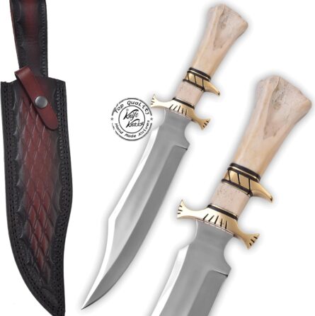 stainless steel bowie hunting knife – handmade fixed blade knife mega blades