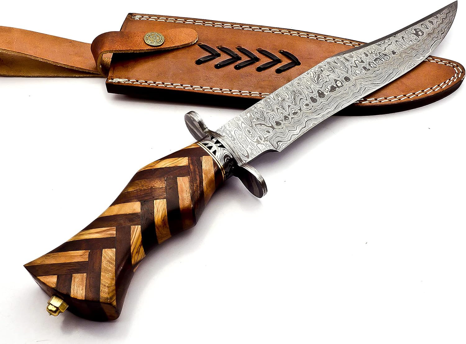damascus hunting knife bk328 – handmade 15” outdoor bowie mega blades damascus hunting knife bk328 – handmade 15” outdoor bowie mega blades