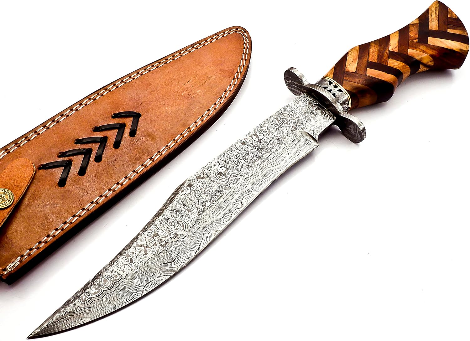 damascus hunting knife bk328 – handmade 15” outdoor bowie mega blades damascus hunting knife bk328 – handmade 15” outdoor bowie mega blades