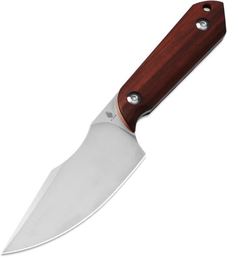 kizer fixed blade knife harpoon nitro v with wood handle mega blades