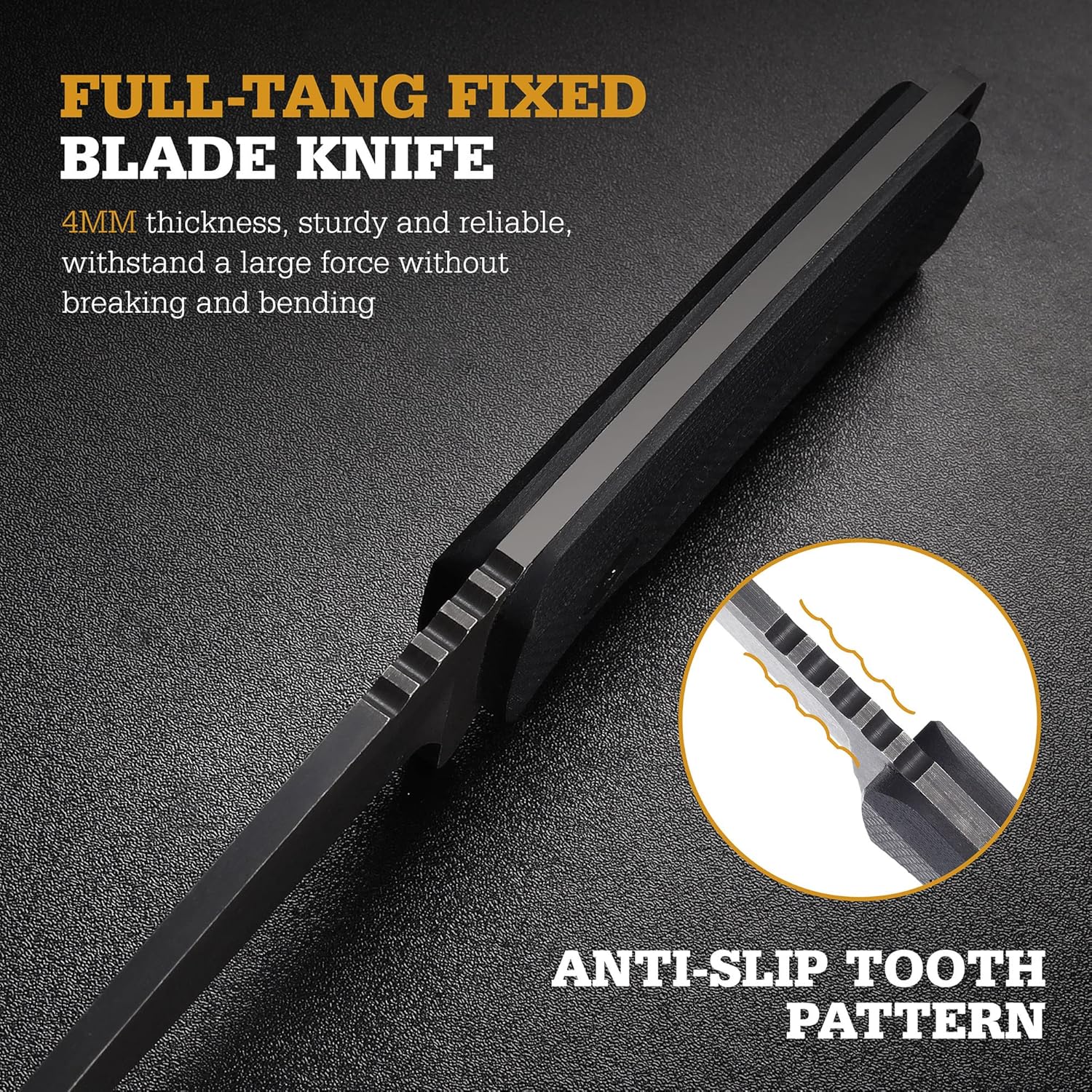 flissa fixed blade knife d2 steel full tang with sheath mega blades flissa fixed blade knife d2 steel full tang with sheath mega blades