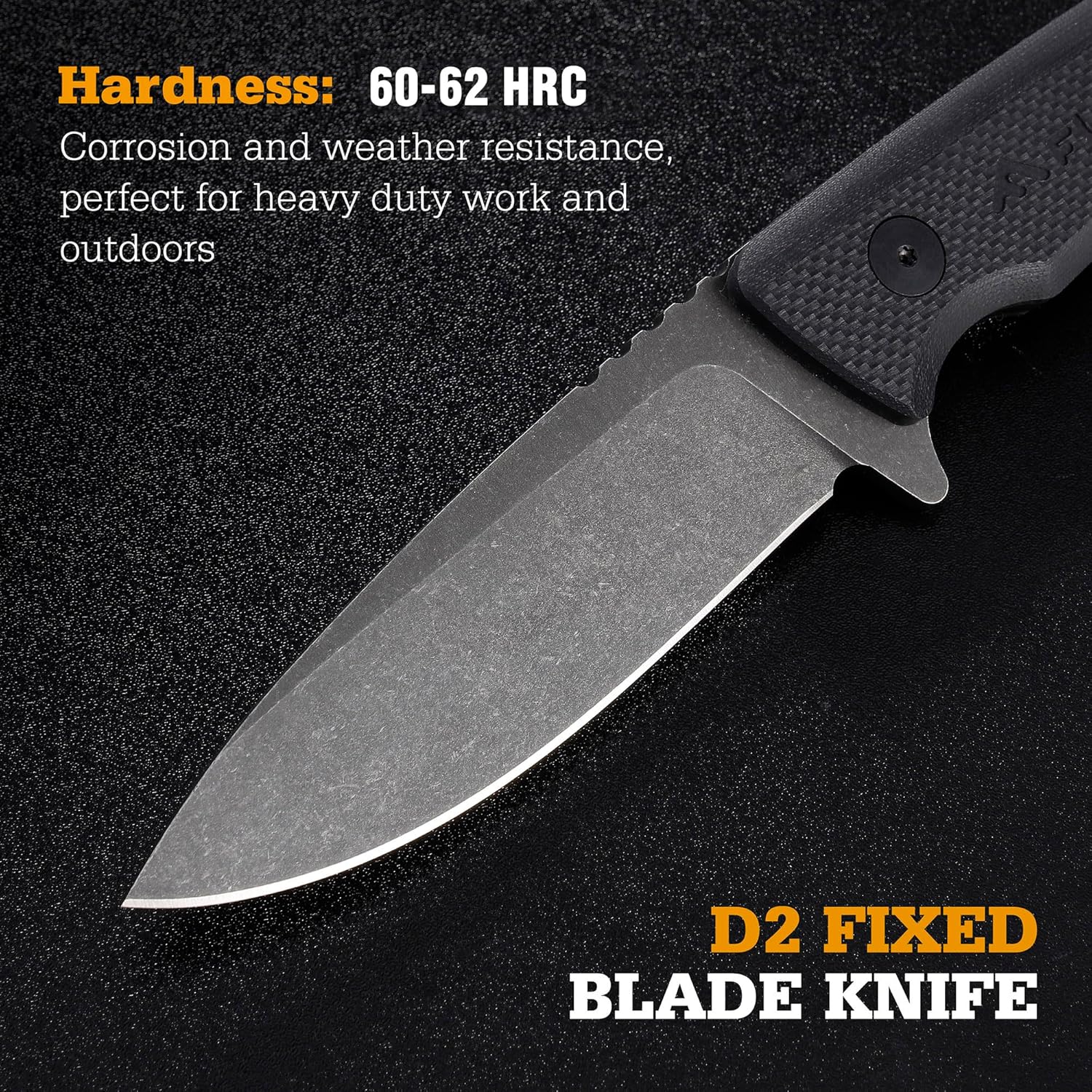 flissa fixed blade knife d2 steel full tang with sheath mega blades flissa fixed blade knife d2 steel full tang with sheath mega blades